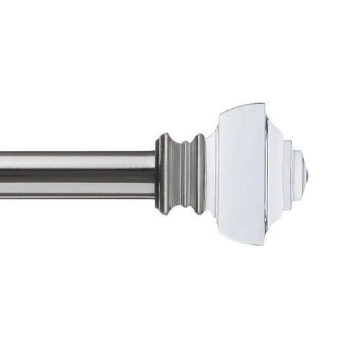 1" Curtain Rod Set Brushed Nickel 72"-144" G36753