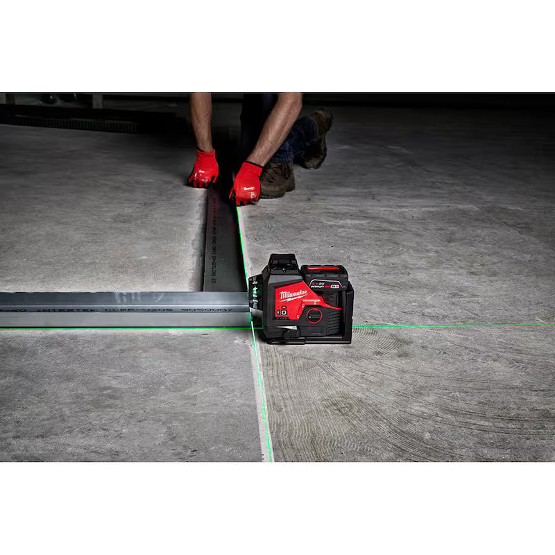 12-Volt Cordless Green 3-Plane Laser Level Kit with Laser Distance Meter M191031