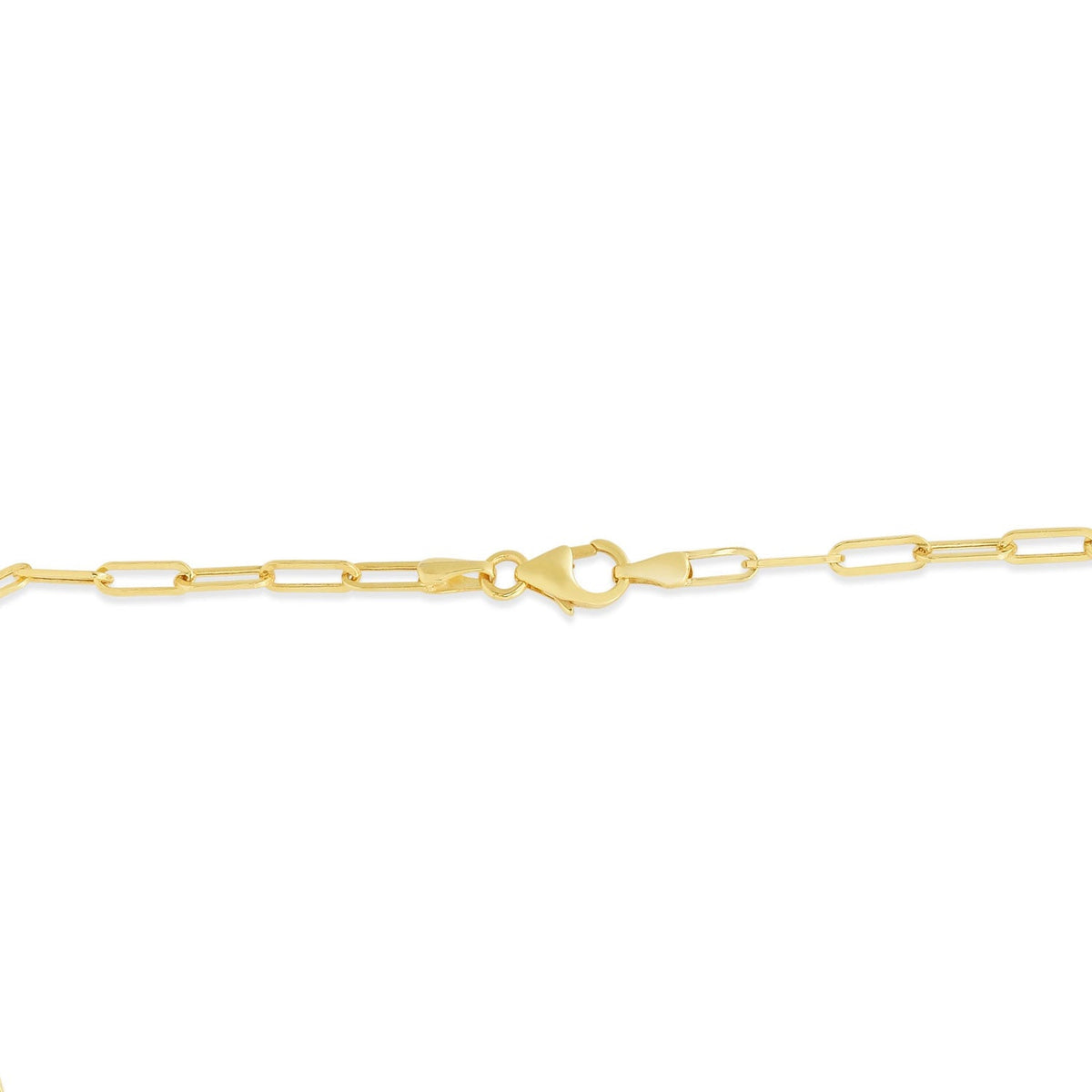 14K Yellow Gold Heart Two-tone Medallion Necklace on Paperclip Chain with Lobster Clasp - 18" J95199