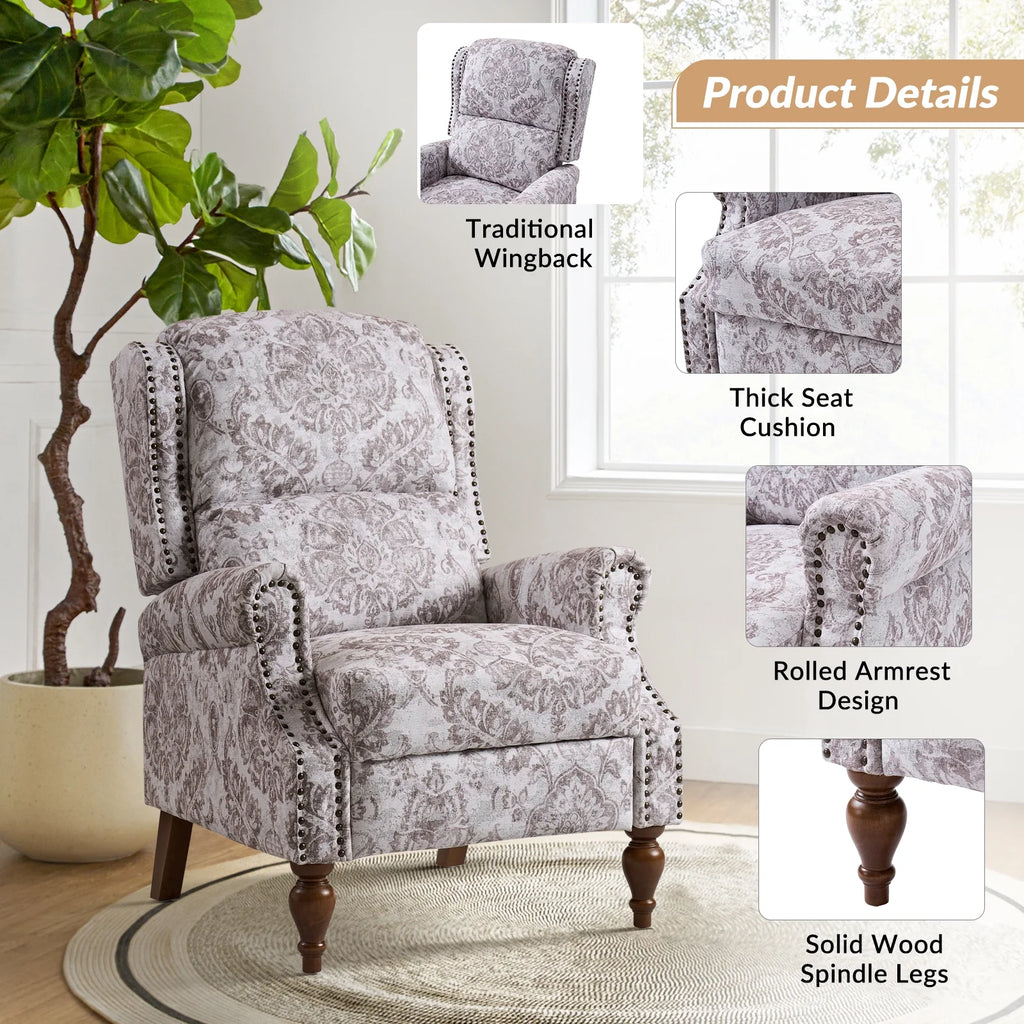 Set of 2 Upholstered Recliner Chairs R445