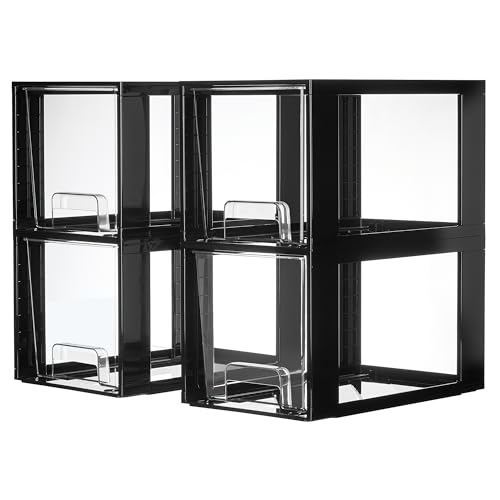 4 Pack Large Stackable Acrylic Storage Drawers F4211