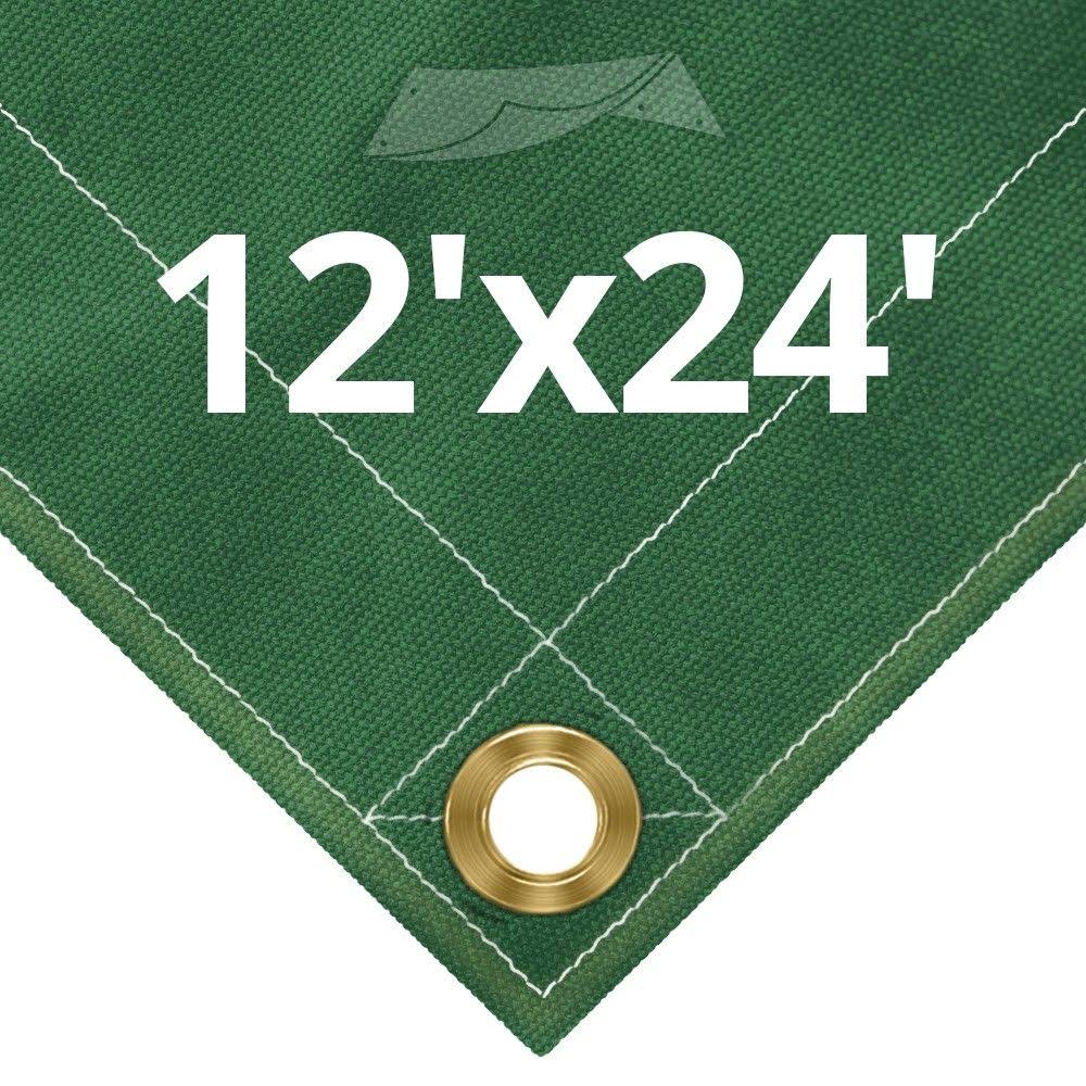 10 oz Green Canvas Tarps 12 x 24 S99229