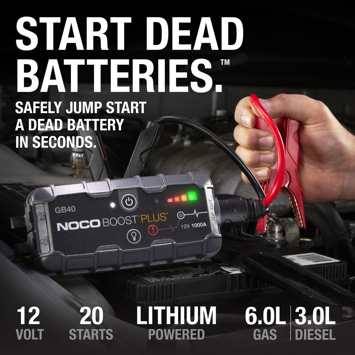 1000A 12V Portable Lithium Jump Starter P574
