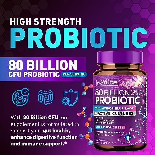 80 Billion CFU Probiotic Supplement - 30 Capsules Q870