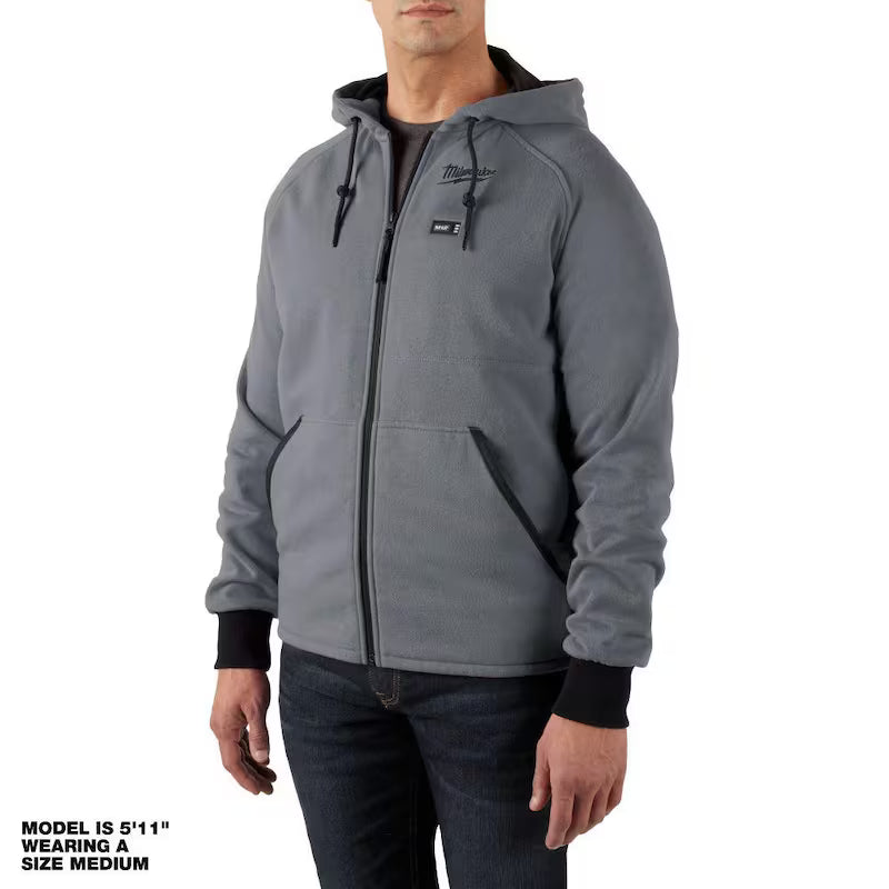 12-Volt Cordless Gray Heated Jacket Hoodie Kit D566279