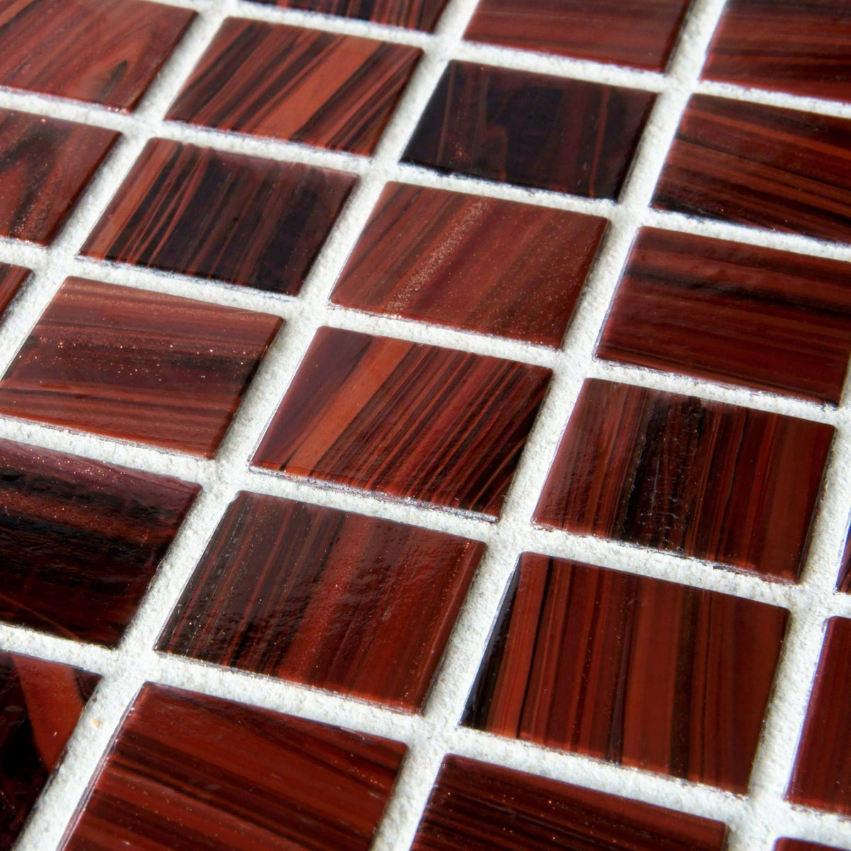 12x12-inch Cuivre Auburn Glass Mosaic Wall Tile, 13.27 sqft. Case Y597