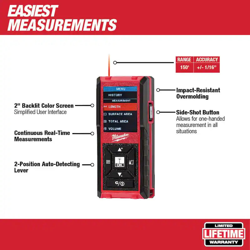 12-Volt Cordless Green 3-Plane Laser Level Kit with Laser Distance Meter M191031