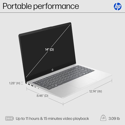 14 inch Laptop, Intel Core i3-N305, 8 GB RAM, 256 GB SSD, Natural Silver I653556