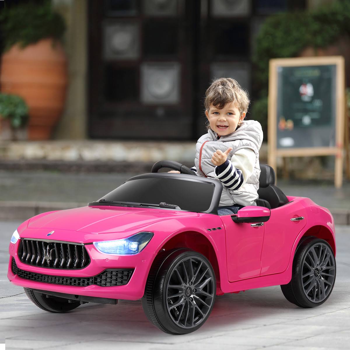 12V Pink Kids Ride on Car with Remote Control D4800
