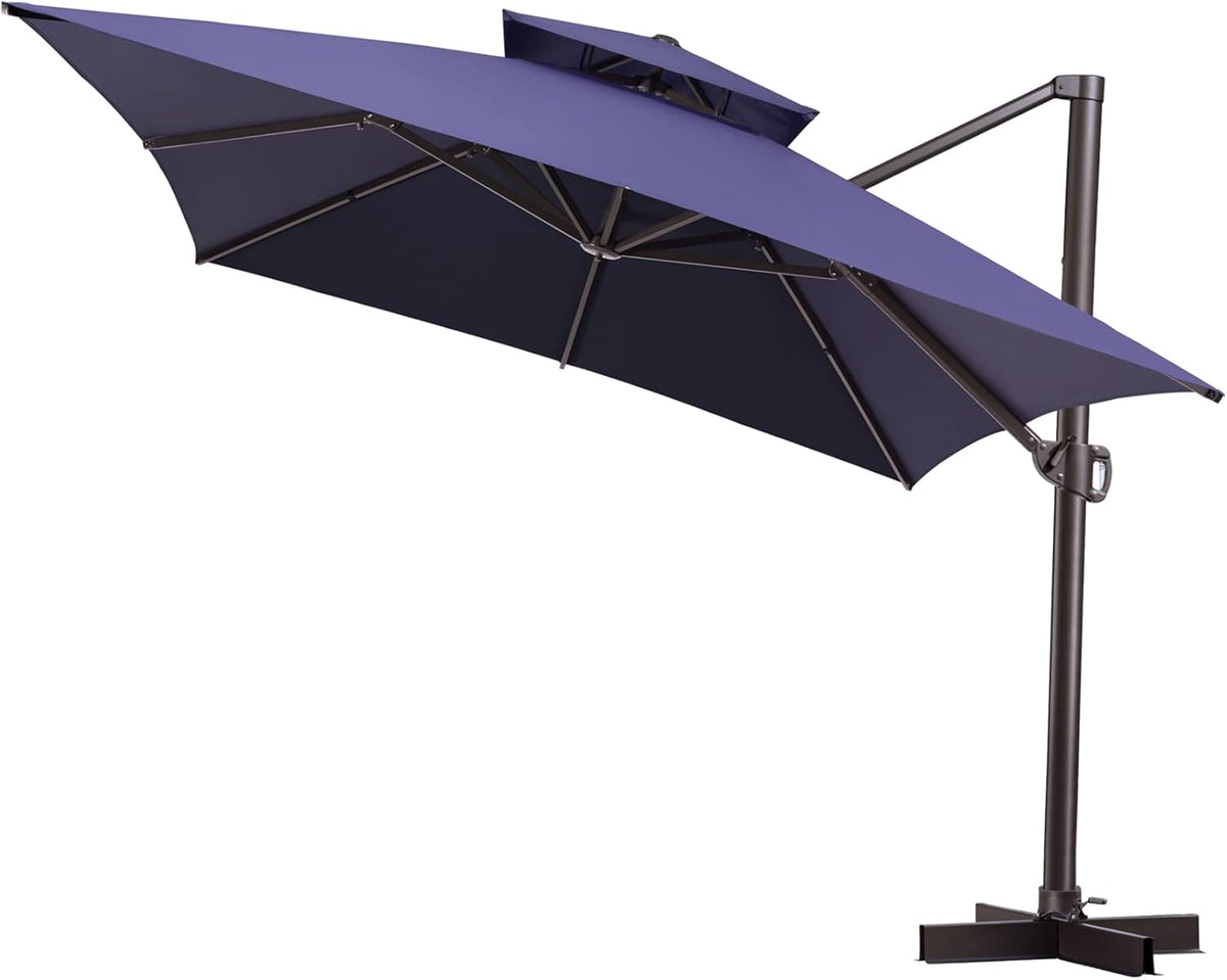 10'x 13' Tan Aluminum Offset Cantilever Umbrella D195906