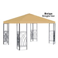 10x10' Replacement Canopy Top Patio Pavilion Gazebo Sunshade Polyester Cover Q3188