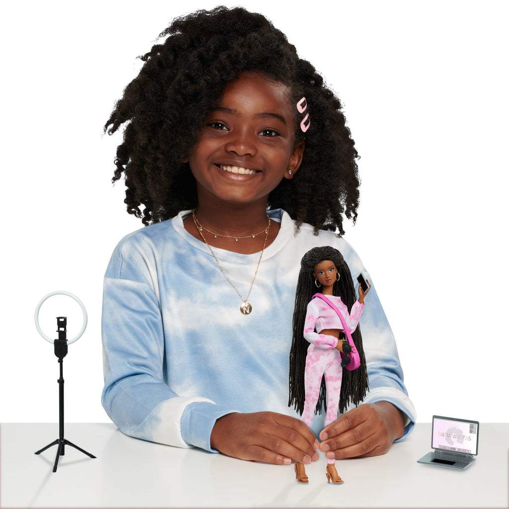 11.5-inch Fashion Doll with 4B Textured Hair, Medium Brown Skin Tone B4068