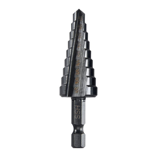 1/4 in. to 3/4 in. Black Oxide Step Drill Bit N6307