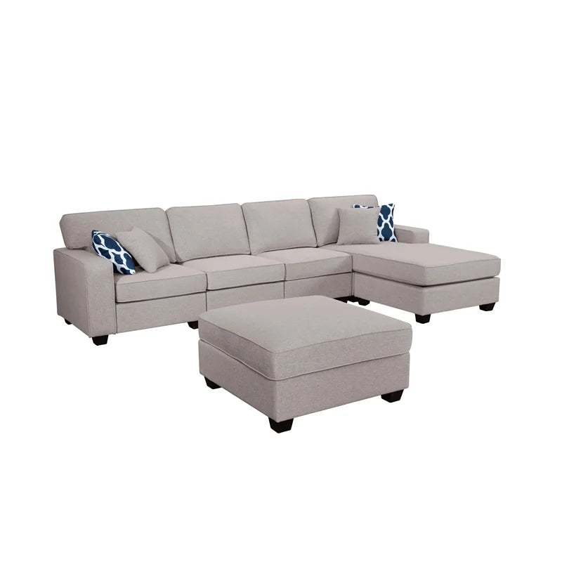 Fabric Reversible Sectional Sofa X1013