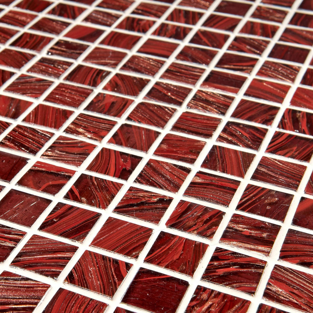 12x12-inch Cuivre Auburn Glass Mosaic Wall Tile, 13.27 sqft. Case Y597