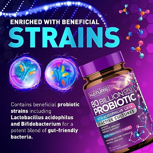 80 Billion CFU Probiotic Supplement - 30 Capsules Q870