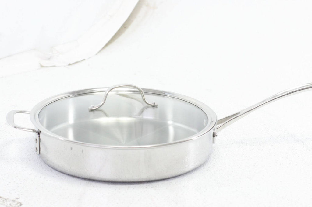 Tri-Ply Stainless Steel 5-Quart Saute Pan with Cover C80556