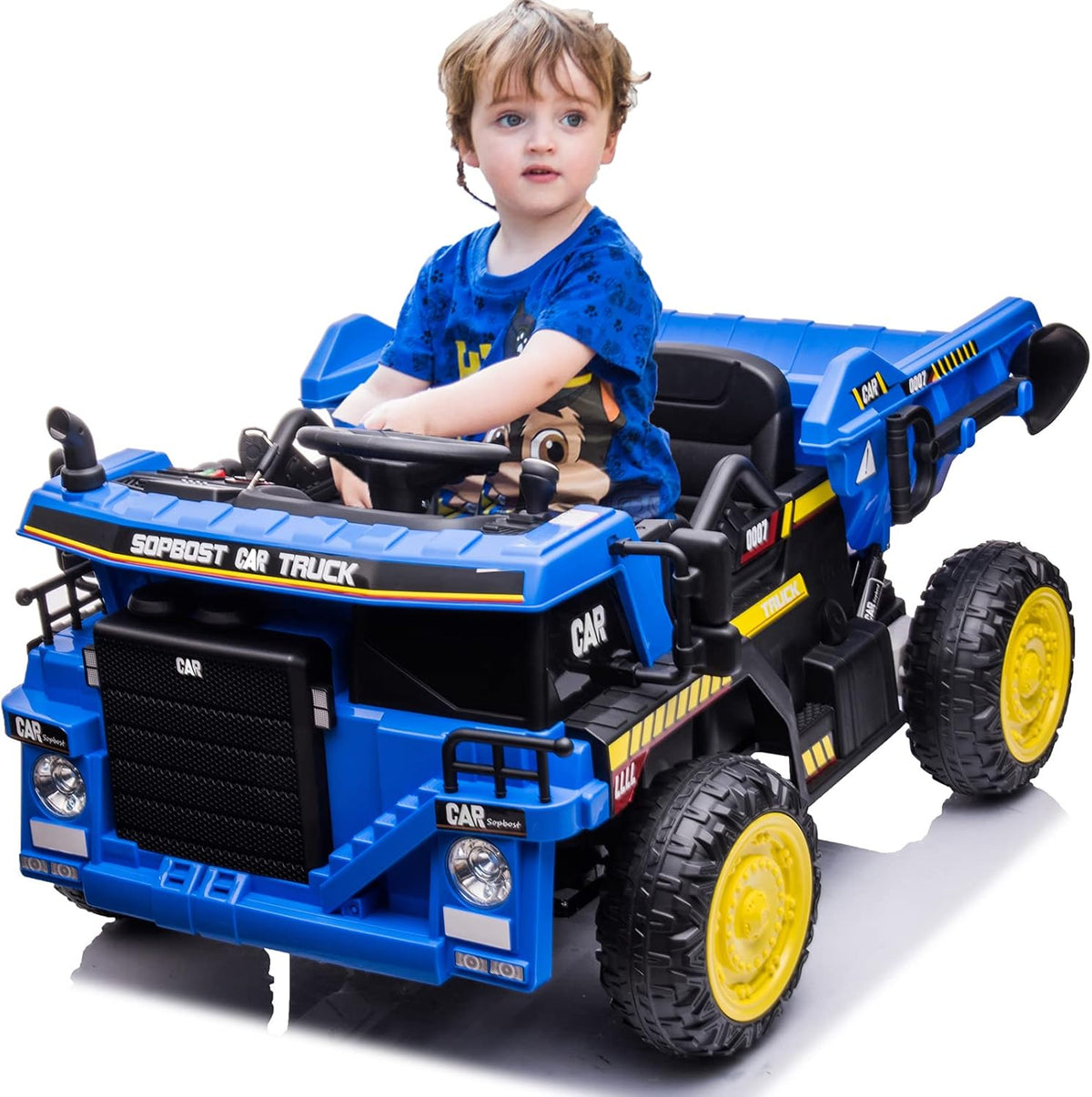 12V Ride On Dump Truck with Electric Dump Bed and Remote Control, Green M988322