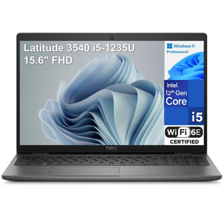 15.6" FHD Business Laptop Computer, Intel 10-Core i5-1235U, 16GB DDR4 RAM, 1TB PCIe SSD, WiFi 6E, Bluetooth, Black, Windows 11 Pro R99055