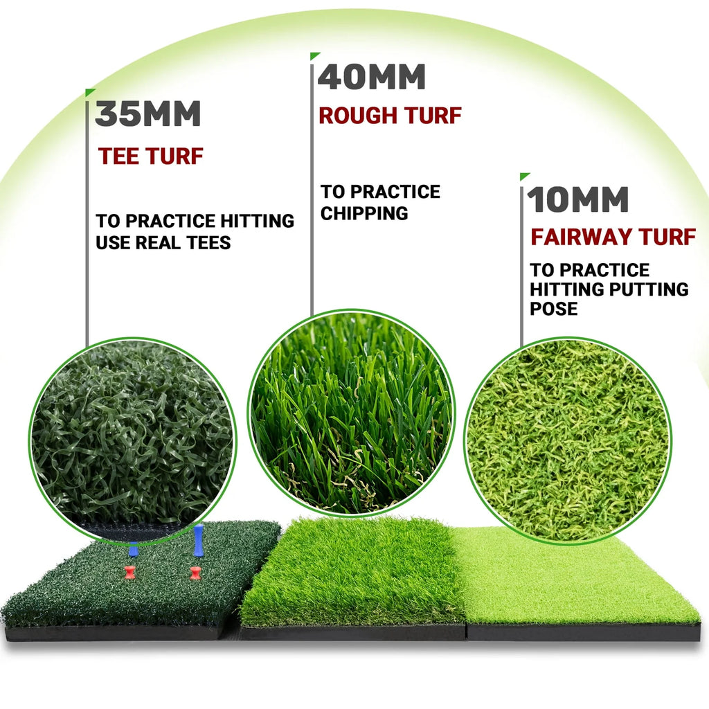 10 x 7 ft Golf Practice Net with Golf Mat, Tees and Balls H315