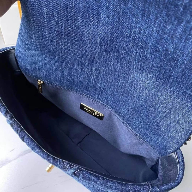 Denim Flap Bag R536722