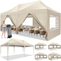 10' x 20' Pop up Canopy Tent with 6 Removable Sidewalls & Carry Bag W73327