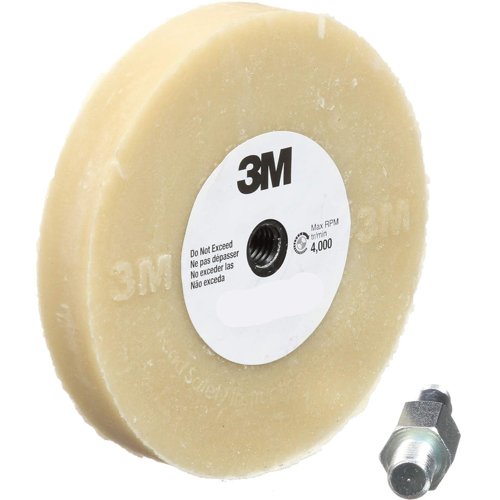 Adhesive Remover Eraser Wheel 4” diameter x 5/8” thick 3/8-16 threaded mandrel B952035