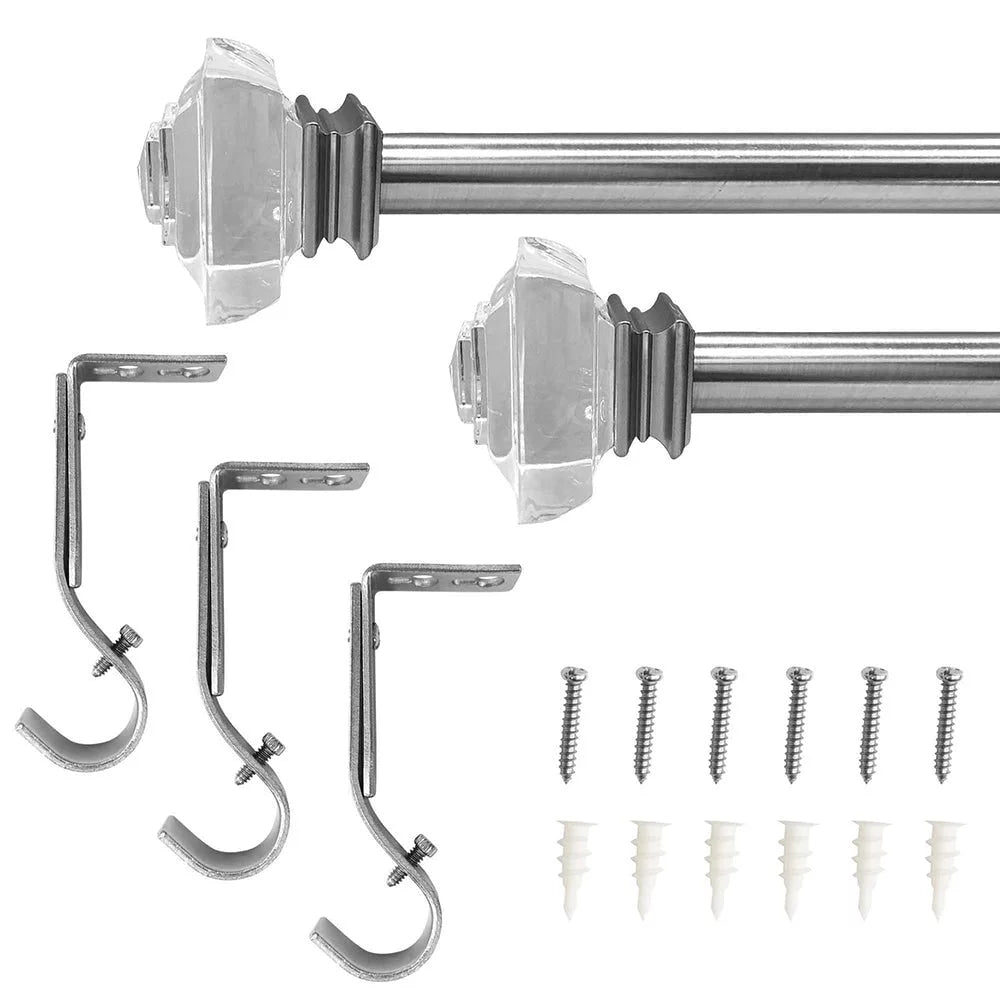 1" Curtain Rod Set Brushed Nickel 72"-144" G36753
