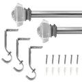 1" Curtain Rod Set Brushed Nickel 72"-144" G36753
