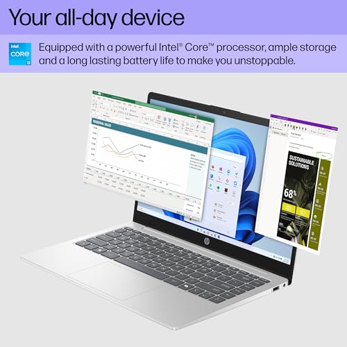 14 inch Laptop, Intel Core i3-N305, 8 GB RAM, 256 GB SSD, Natural Silver I653556