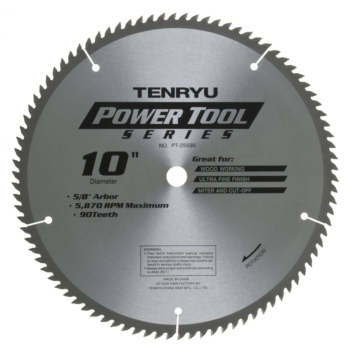 10x22 Miter Saw Blade 90T 5/8 Arbor T7586