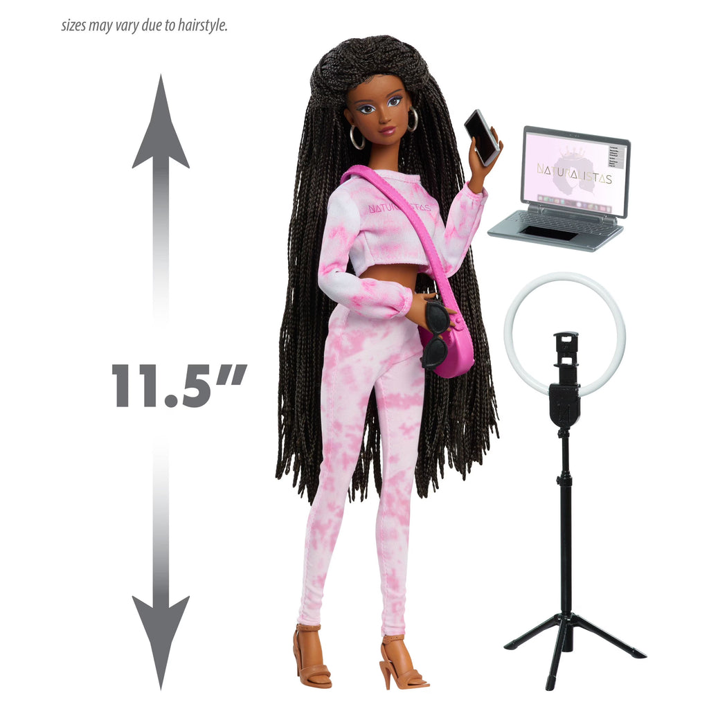 11.5-inch Fashion Doll with 4B Textured Hair, Medium Brown Skin Tone B4068