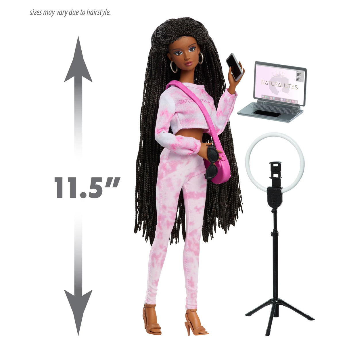 11.5-inch Fashion Doll with 4B Textured Hair, Medium Brown Skin Tone B4068